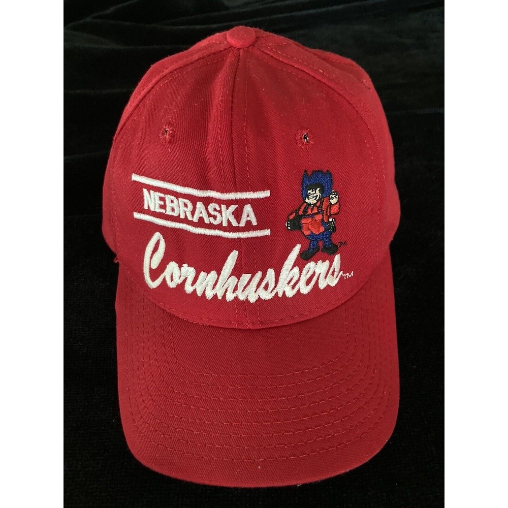 Nebraska CornHuskers Rare Snapback Logo Hat Cap USA Made Red Huskers